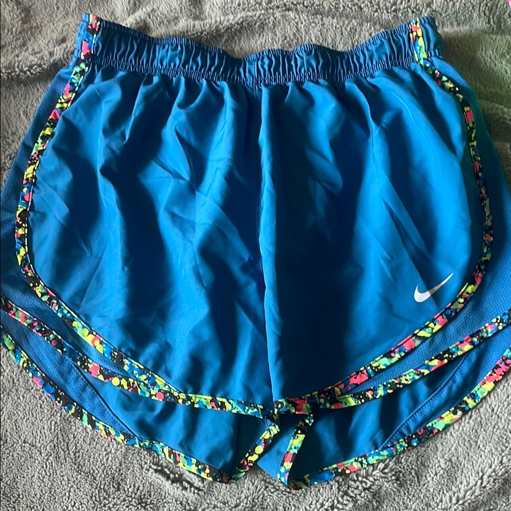 Nike Vibrant Blue Shorts with Colorful Trim